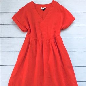 Universal Thread Coral Red Cotton Flare Dress S